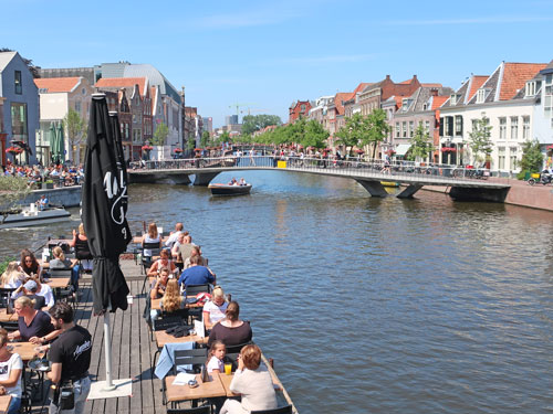 Pedestrian Bridge in Leiden Holland